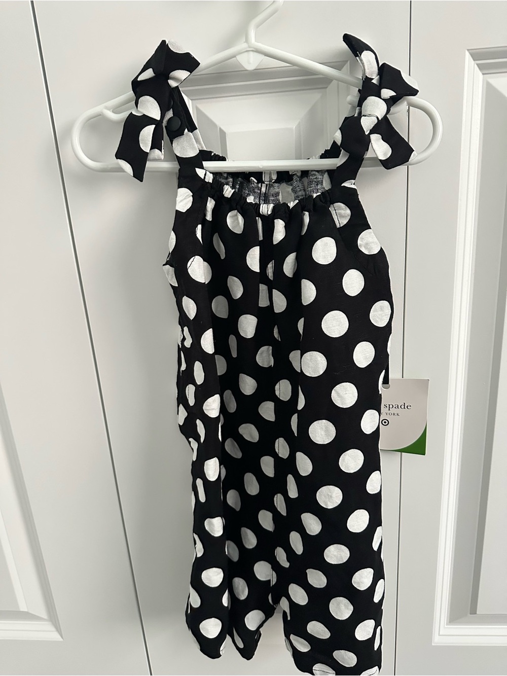 kate spade Black and White Polka Dot Tie-Strap Dress Adaptive Target